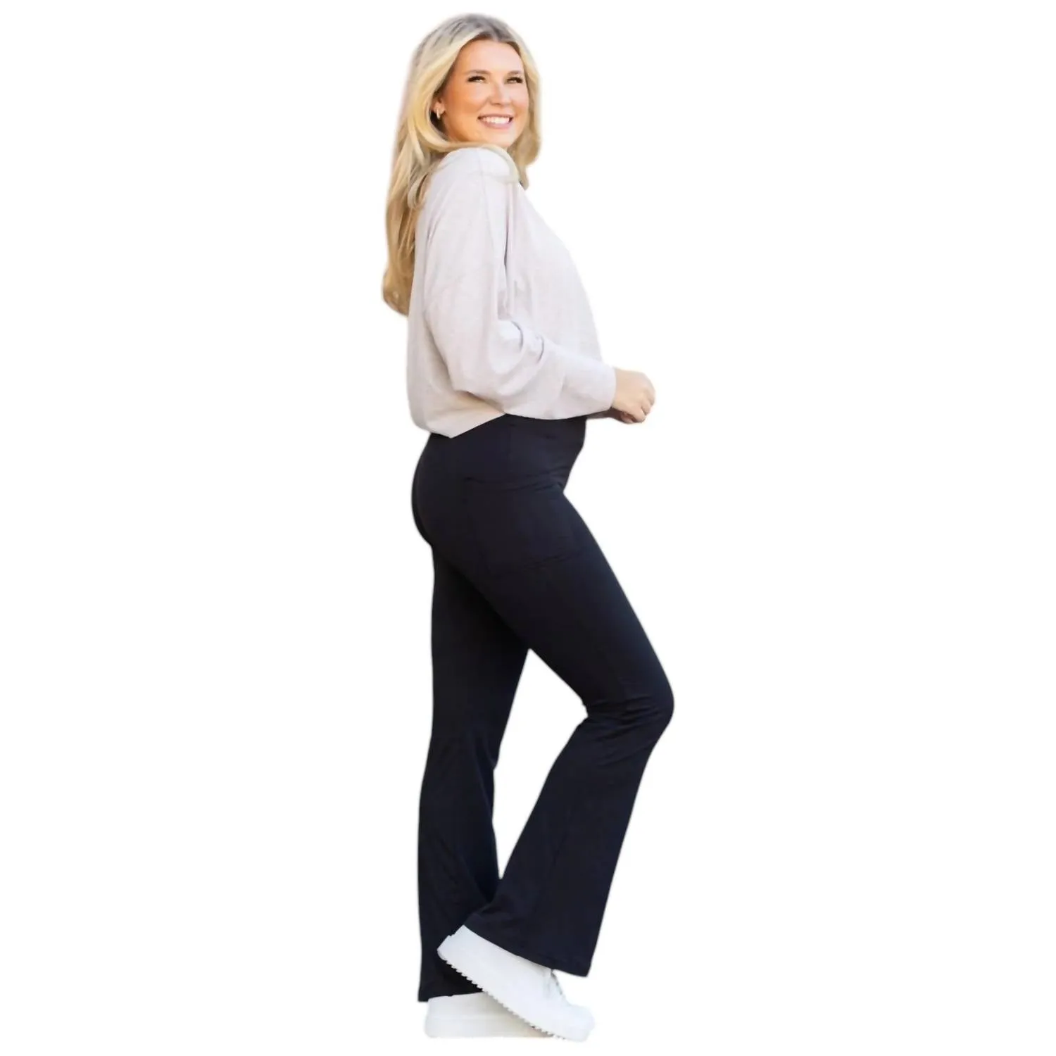 Vanessa Bootcut Leggings In Black