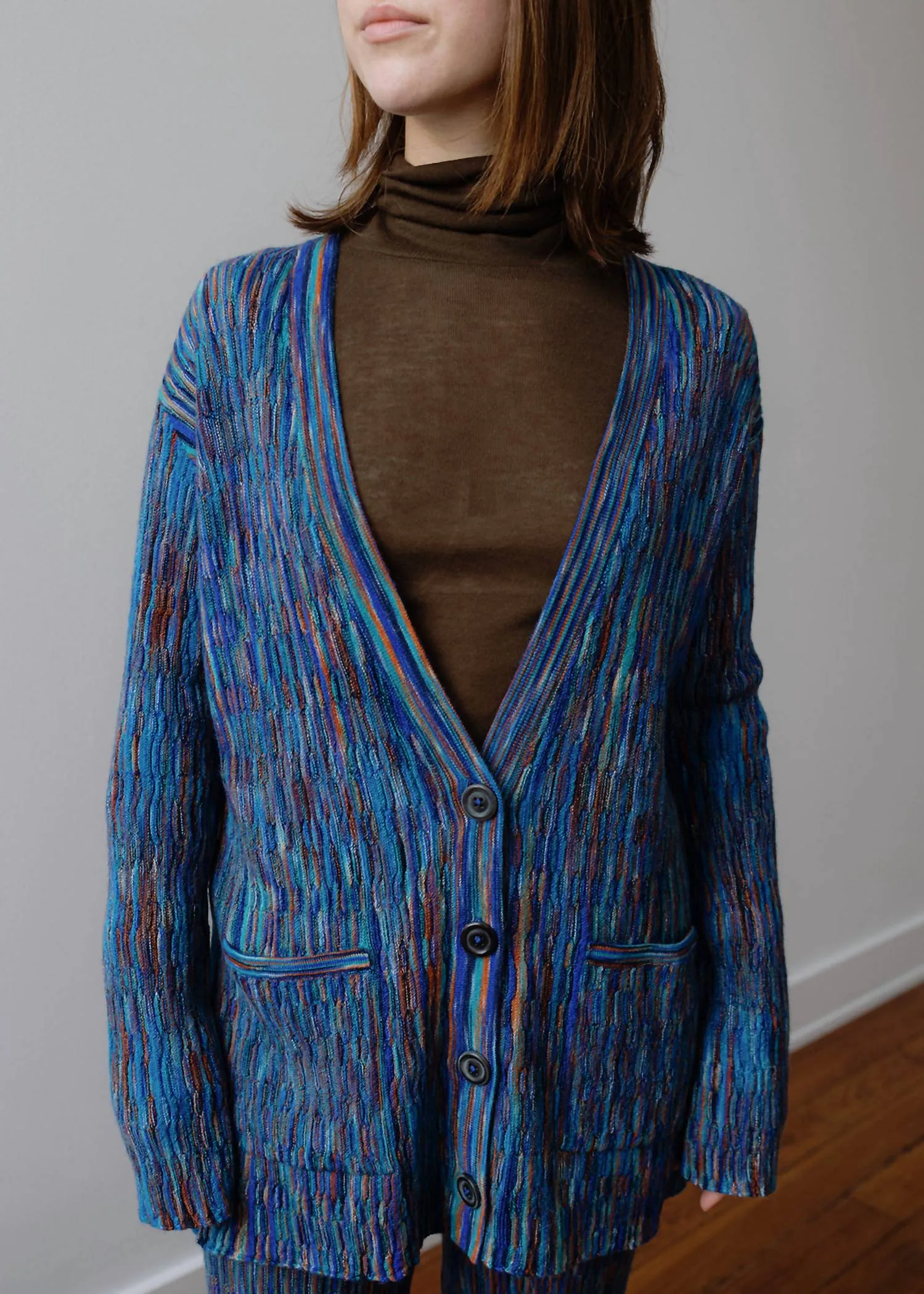 Vega Cardigan In Multi Blue