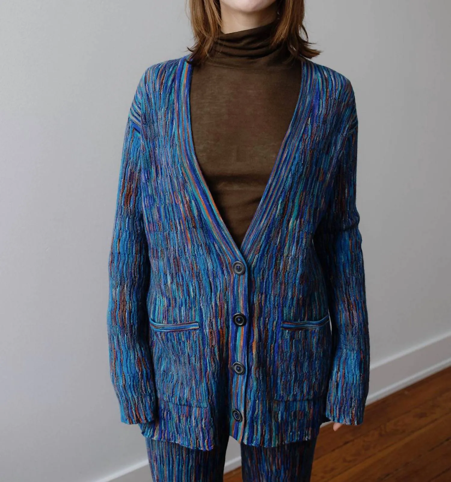 Vega Cardigan In Multi Blue