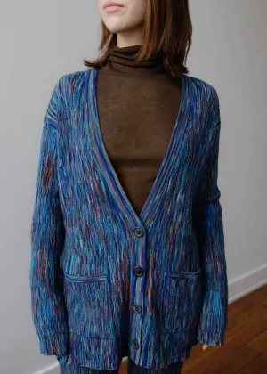 Vega Cardigan In Multi Blue