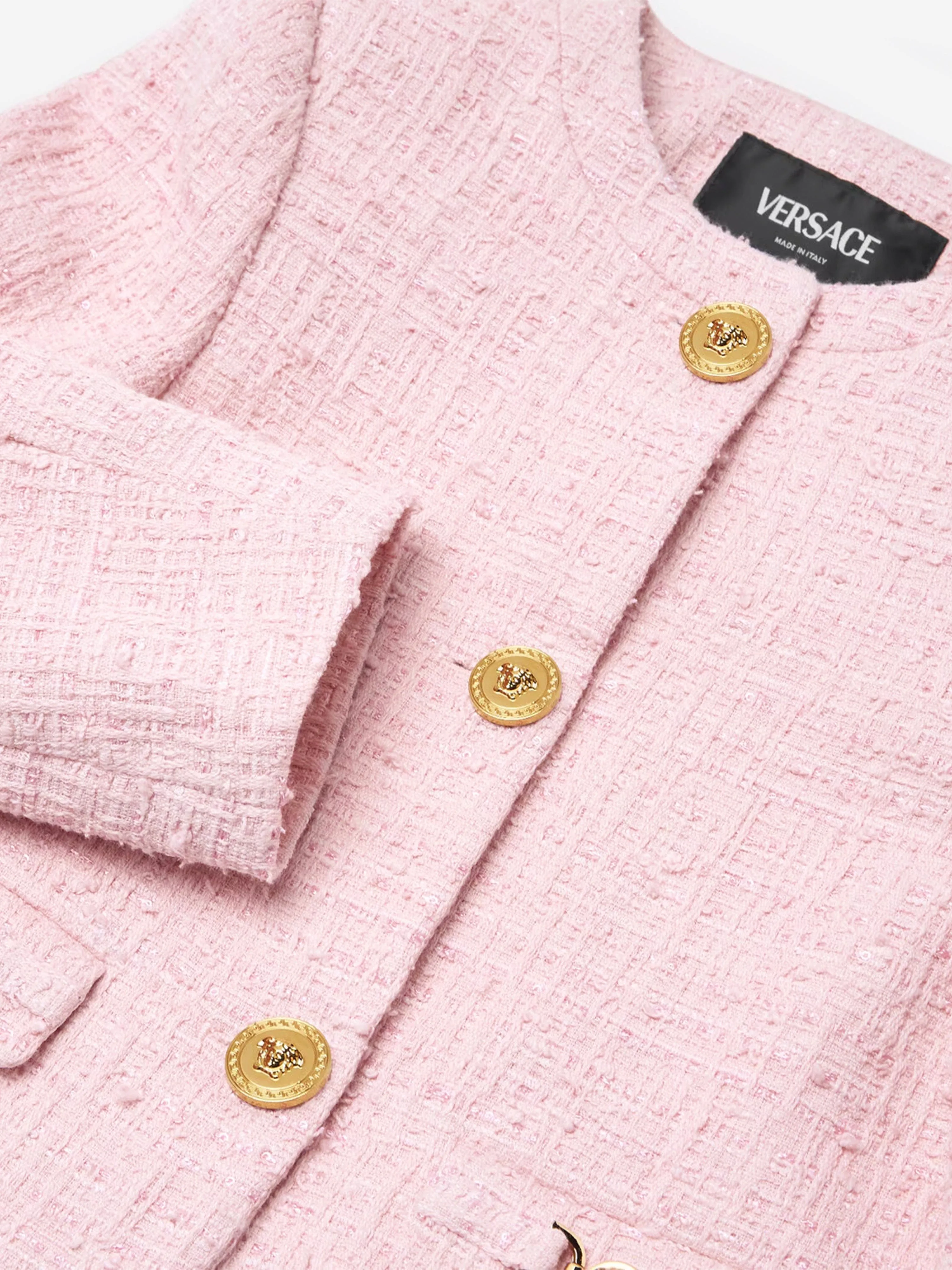Versace Girls Tweed Jacket in Pink