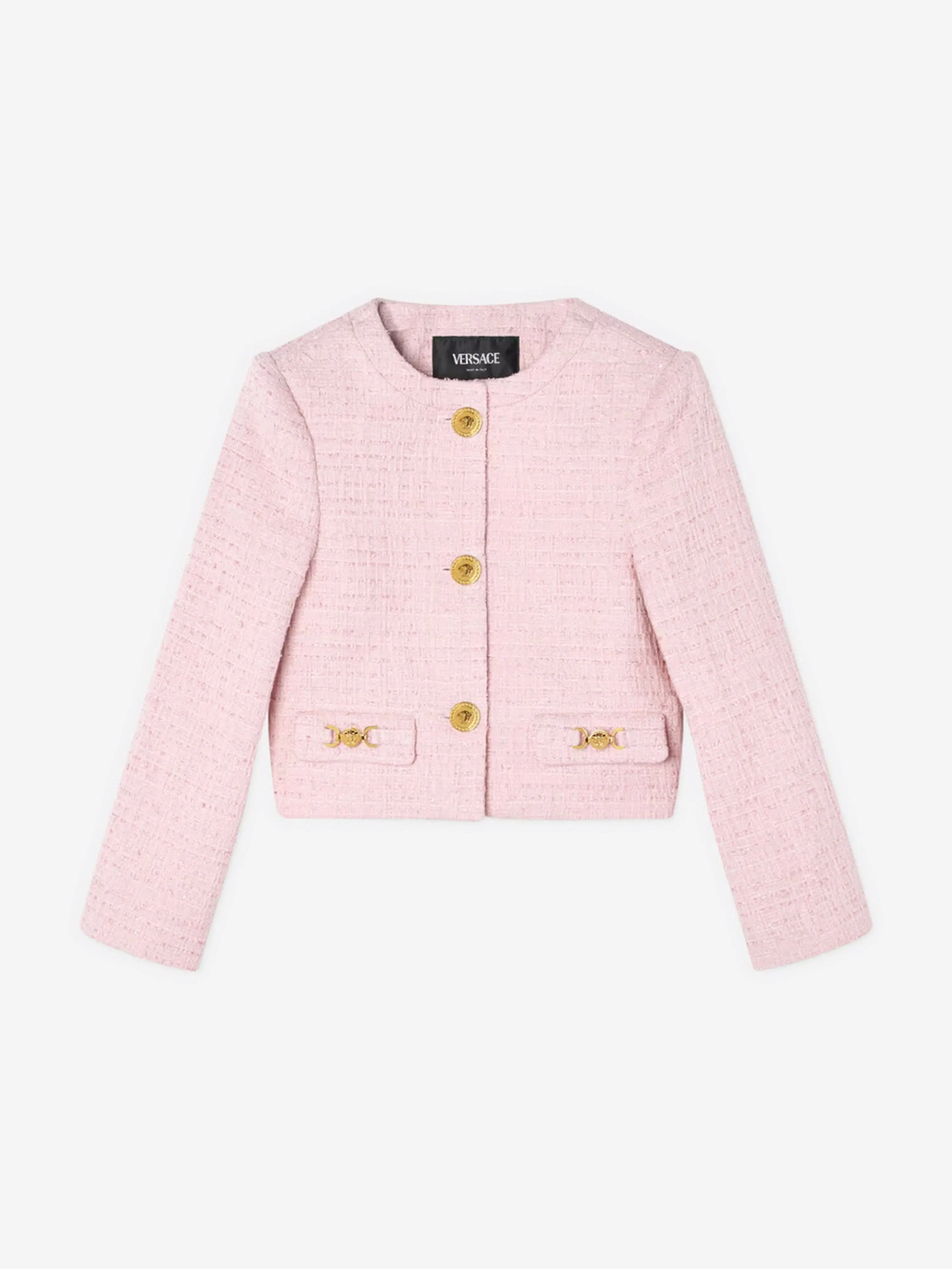 Versace Girls Tweed Jacket in Pink