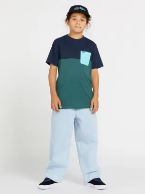 Volcom Blockstone Crew Short Sleeve Tee Navy Volcom