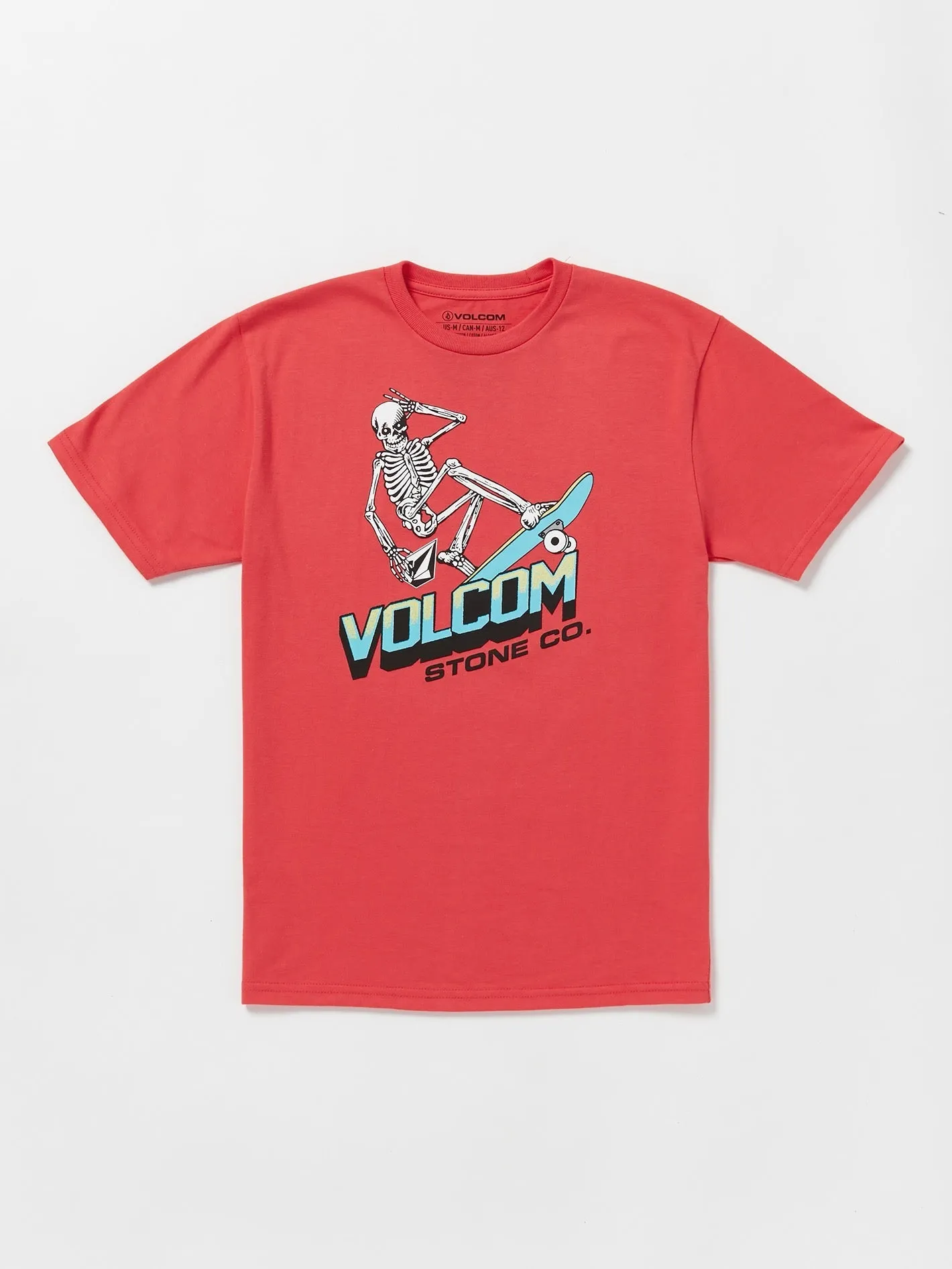 Volcom Bone Slide Short Sleeve Tee Flash Red Volcom