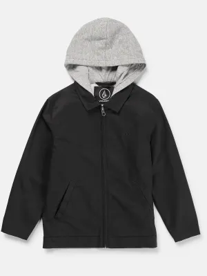 Volcom Korman Hood Boys Jacket (Age 8-14) Black Volcom