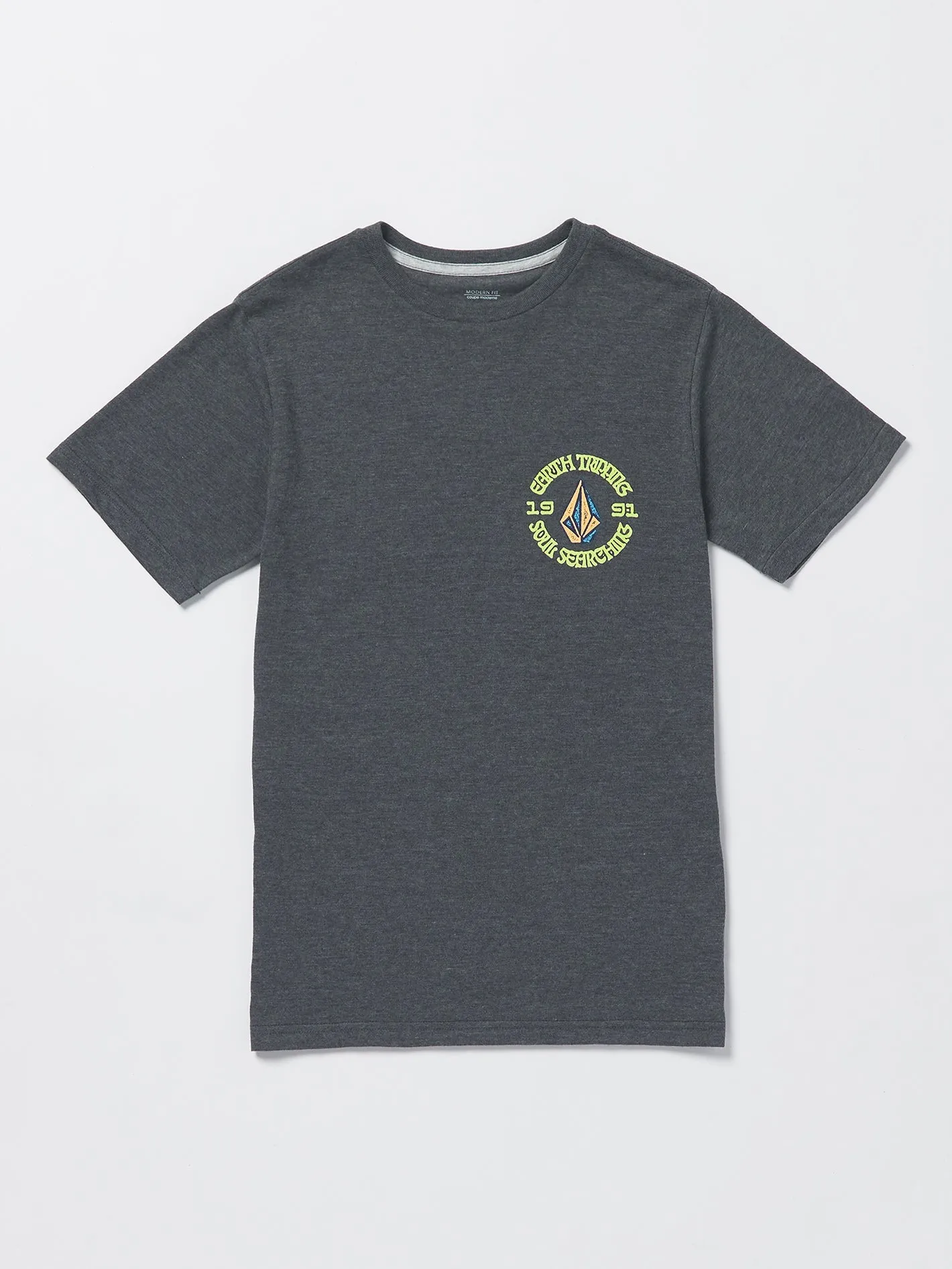 Volcom Visualizer Short Sleeve Tee Dark Black Heather Volcom