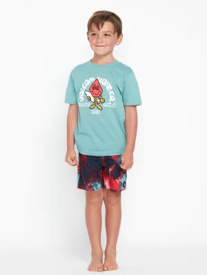 Volcom Wave Wild Short Sleeve Tee Coastal Blue Volcom