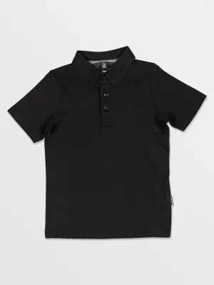 Volcom Wowzer Polo Boys Short Sleeve Shirt (Age 2-7) Black Volcom