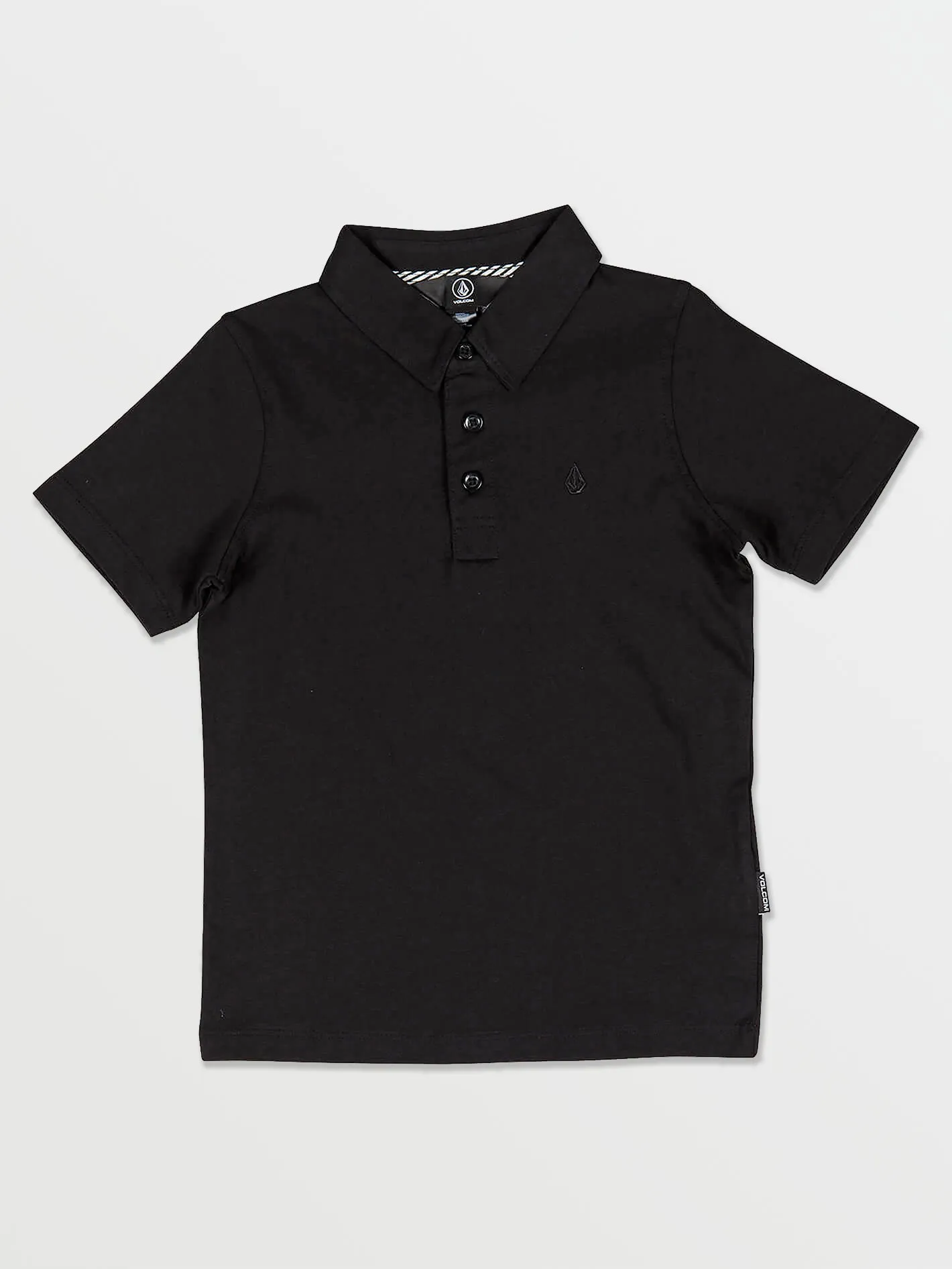 Volcom Wowzer Polo Boys Short Sleeve Shirt (Age 2-7) Black Volcom