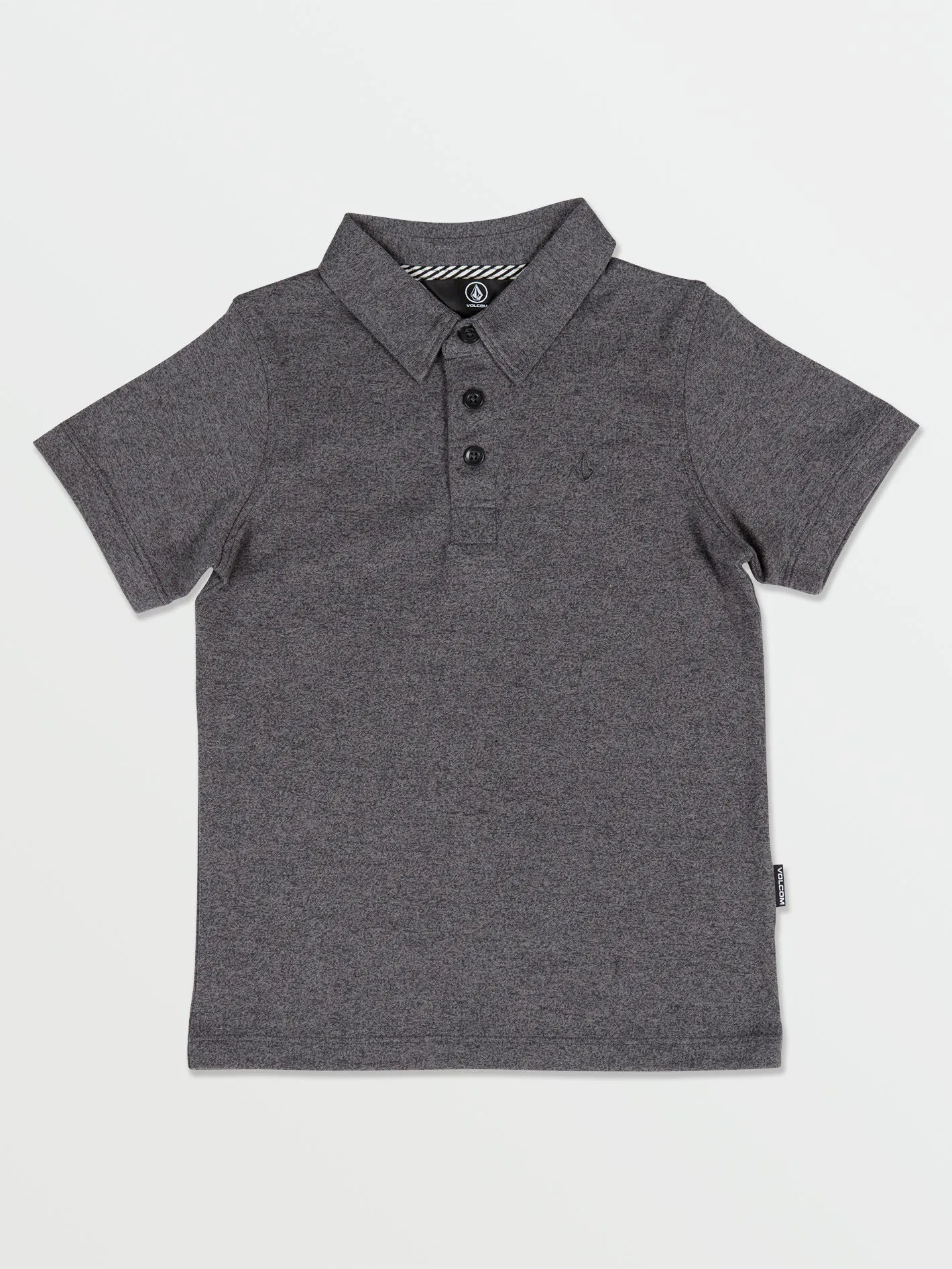 Volcom Wowzer Polo Boys Short Sleeve Shirt (Age 2-7) Stealth Volcom