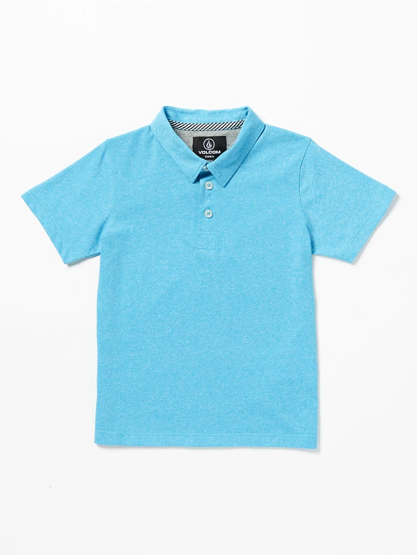 Volcom Wowzer Polo Boys Short Sleeve Shirt (Age 2-7) Turkish Blue Volcom