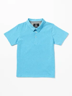 Volcom Wowzer Polo Boys Short Sleeve Shirt (Age 2-7) Turkish Blue Volcom