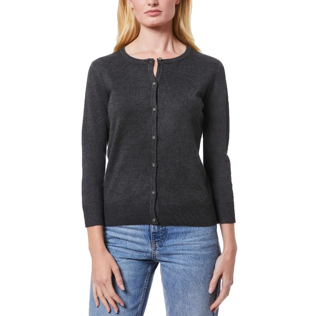 Womens Button Knit Cardigan Sweater