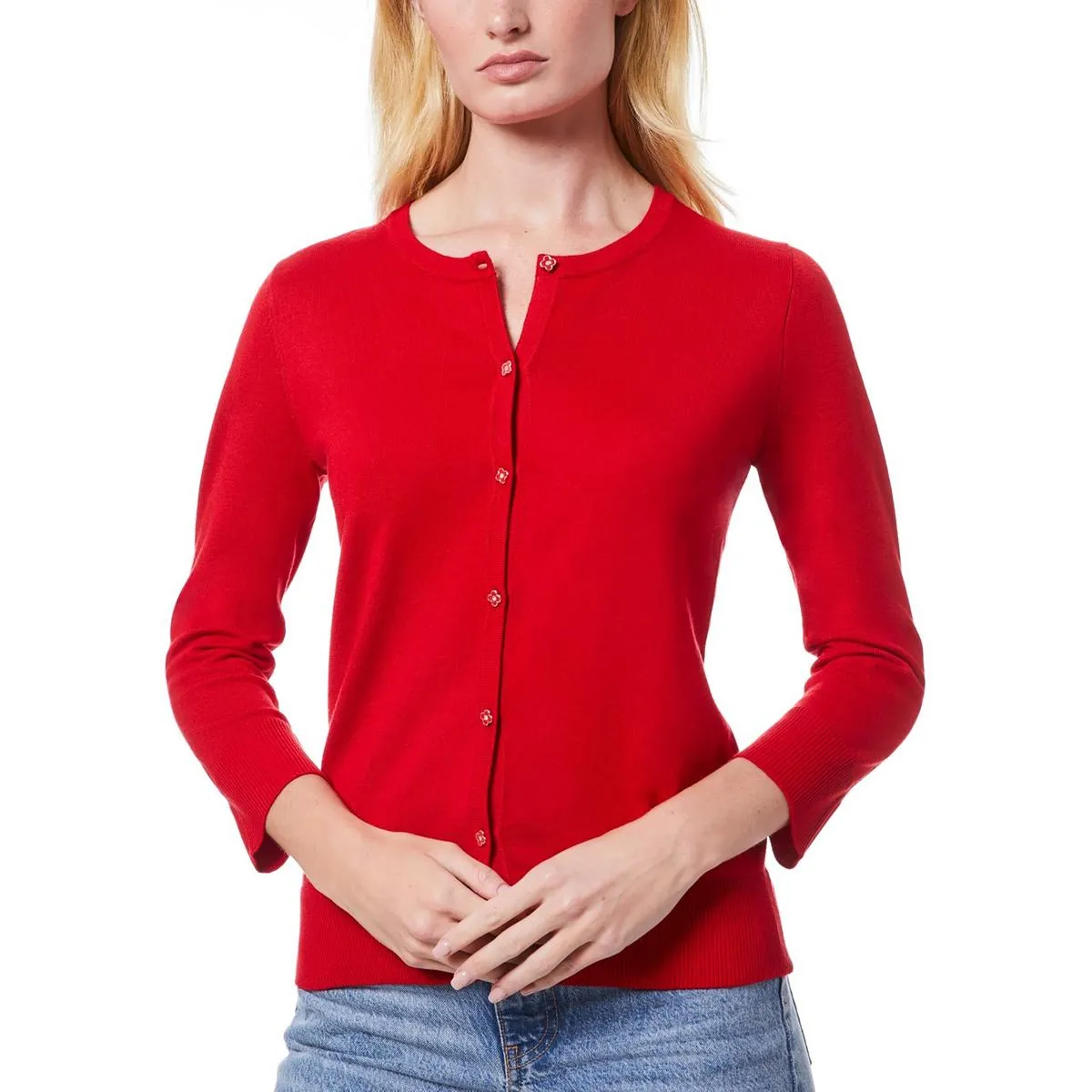 Womens Button Knit Cardigan Sweater