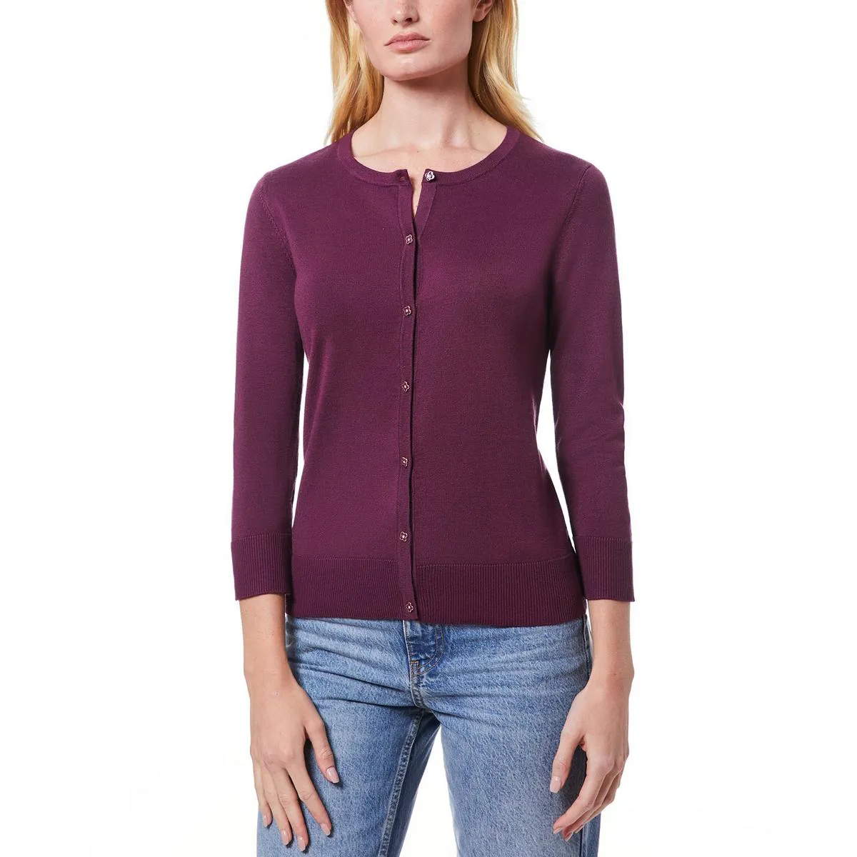 Womens Button Knit Cardigan Sweater