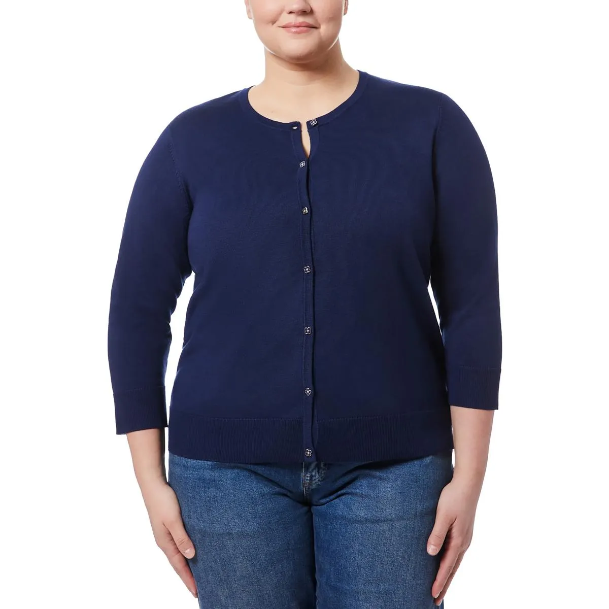 Womens Button Knit Cardigan Sweater