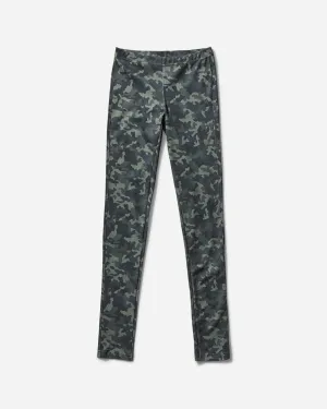 Women's Camo Print Full Length Leggings Green