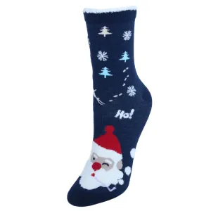 Women's Christmas Santa Claus Crew Socks (1 Pair)