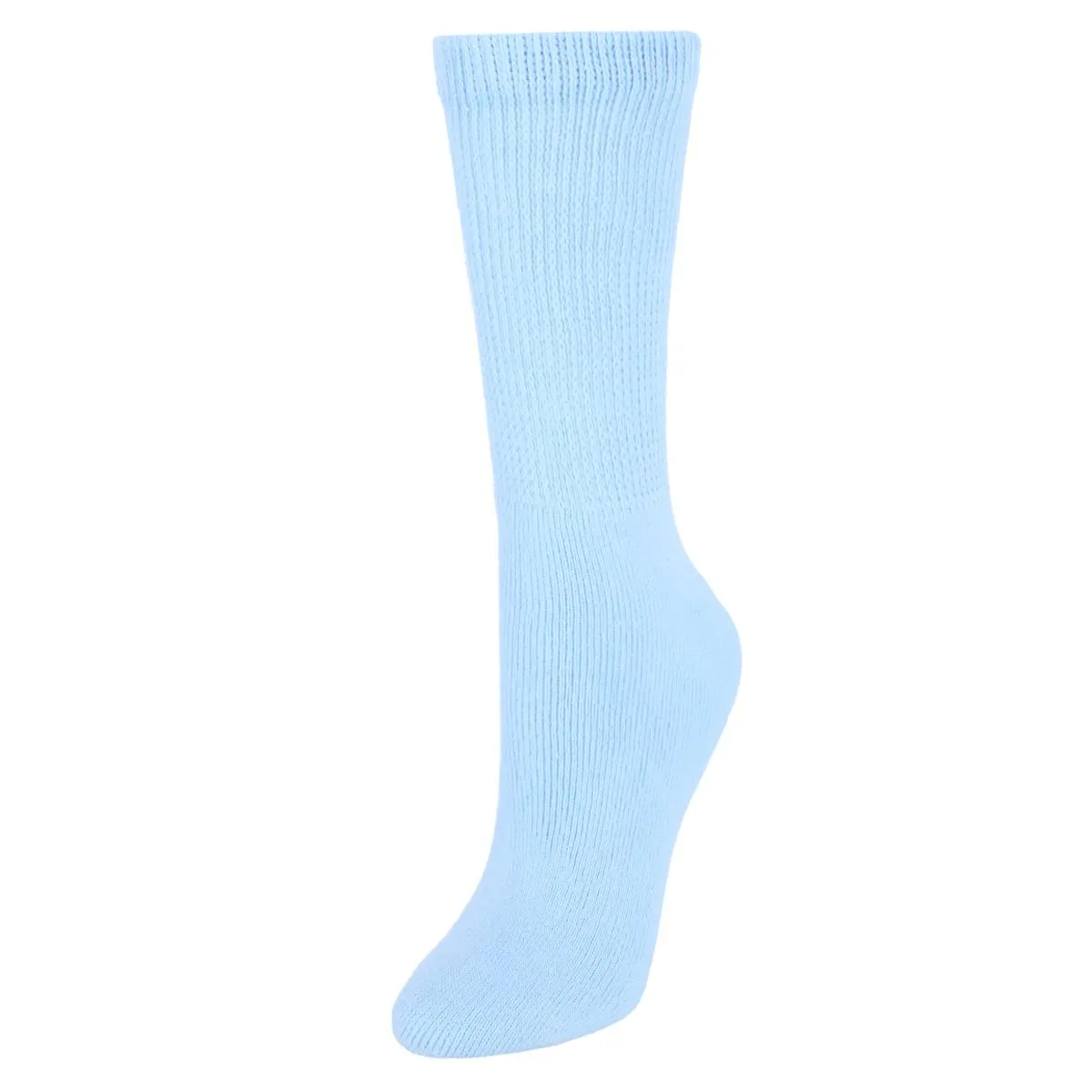 Women's Diabetic Pastel Color Crew Socks (3 Pack)