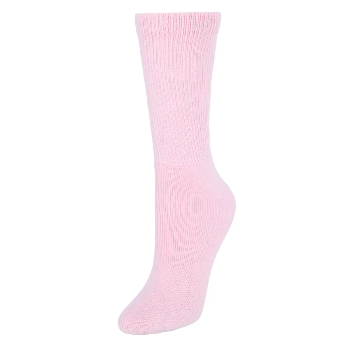 Women's Diabetic Pastel Color Crew Socks (3 Pack)