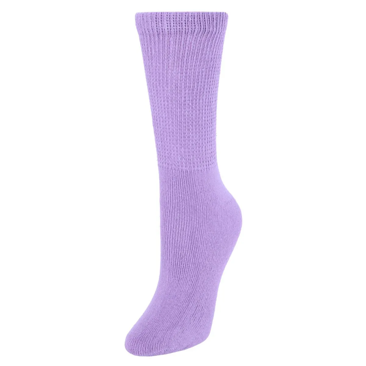Women's Diabetic Pastel Color Crew Socks (3 Pack)