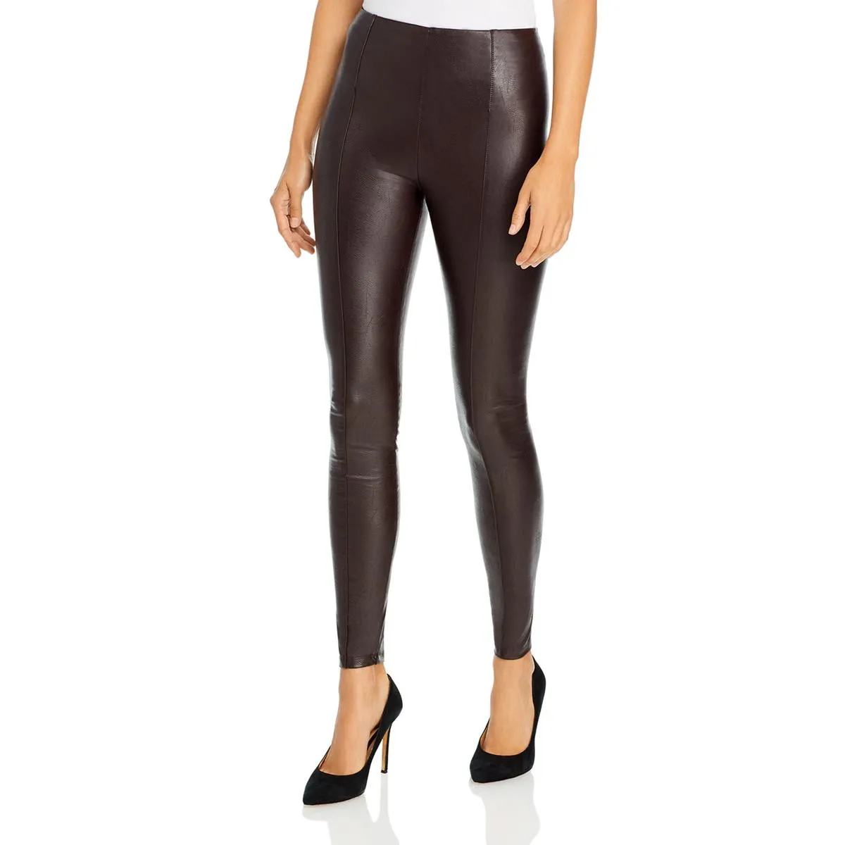 Womens Faux Leather High Waist Leggings