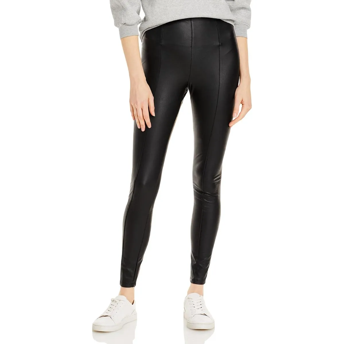 Womens Faux Leather High Waist Leggings