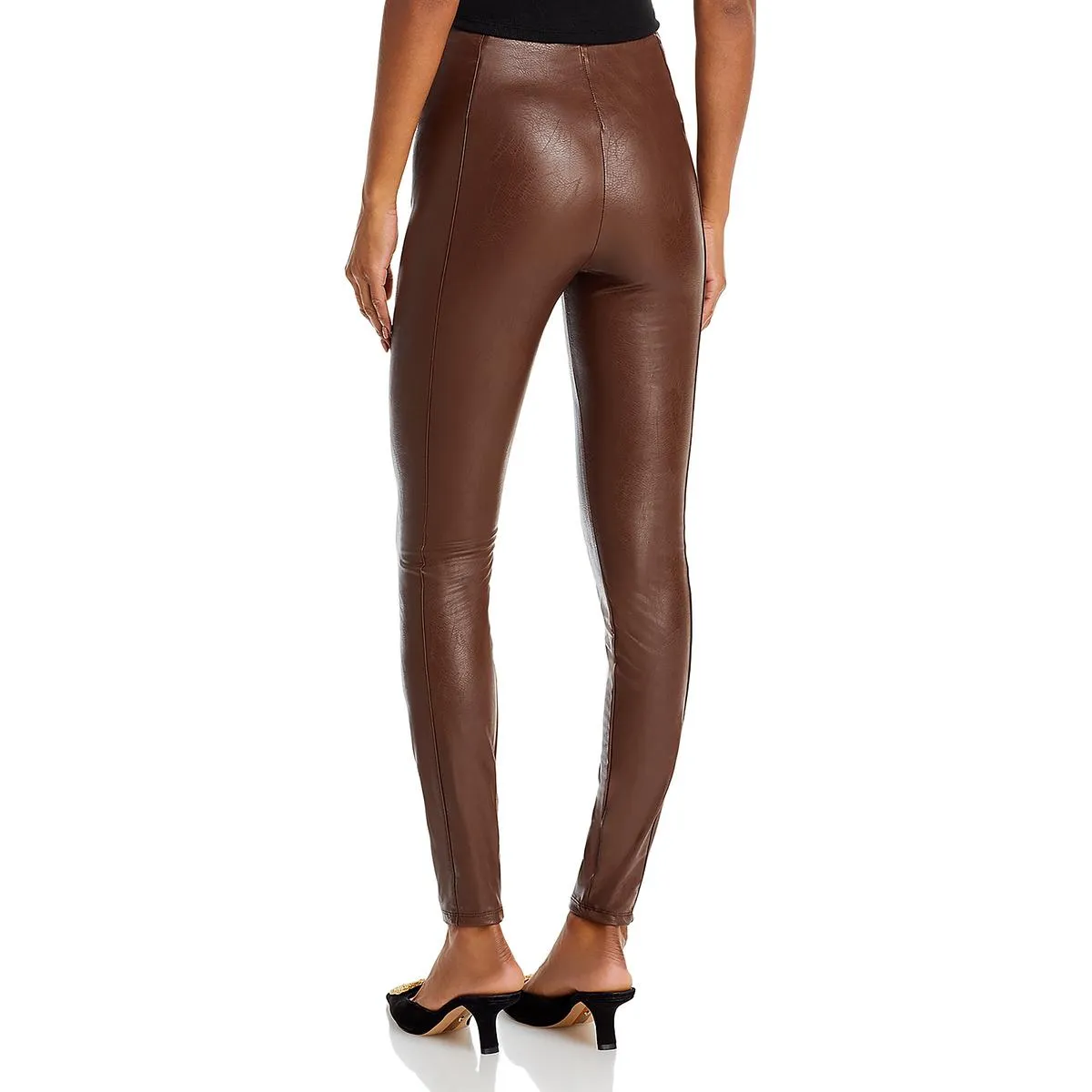 Womens Faux Leather High Waist Leggings