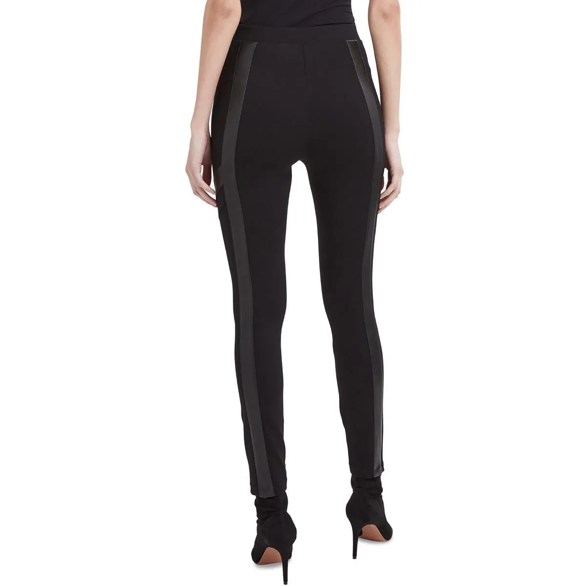 Womens Faux Leather High Waist Leggings