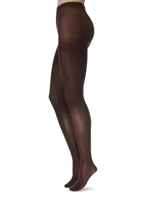 Women's Opaque Sheer To Waist Tight In Espresso