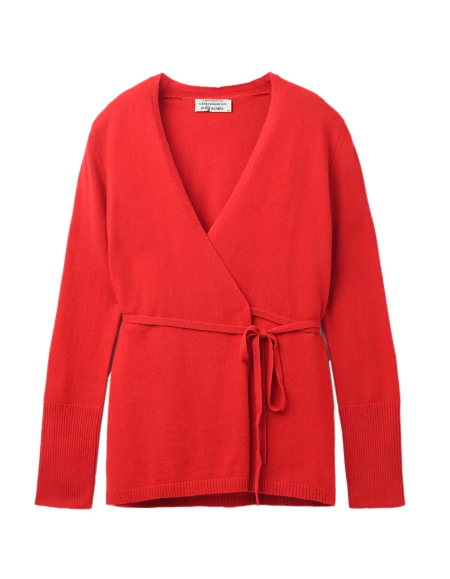 Women's Wrap Cardigan In Lipstick Red