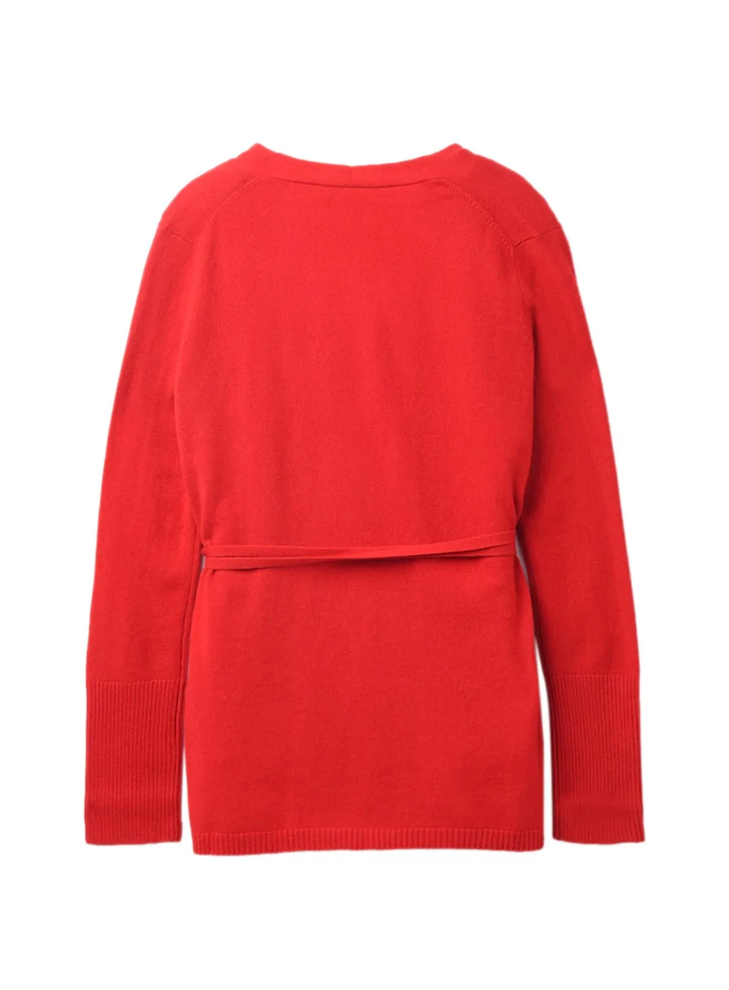 Women's Wrap Cardigan In Lipstick Red
