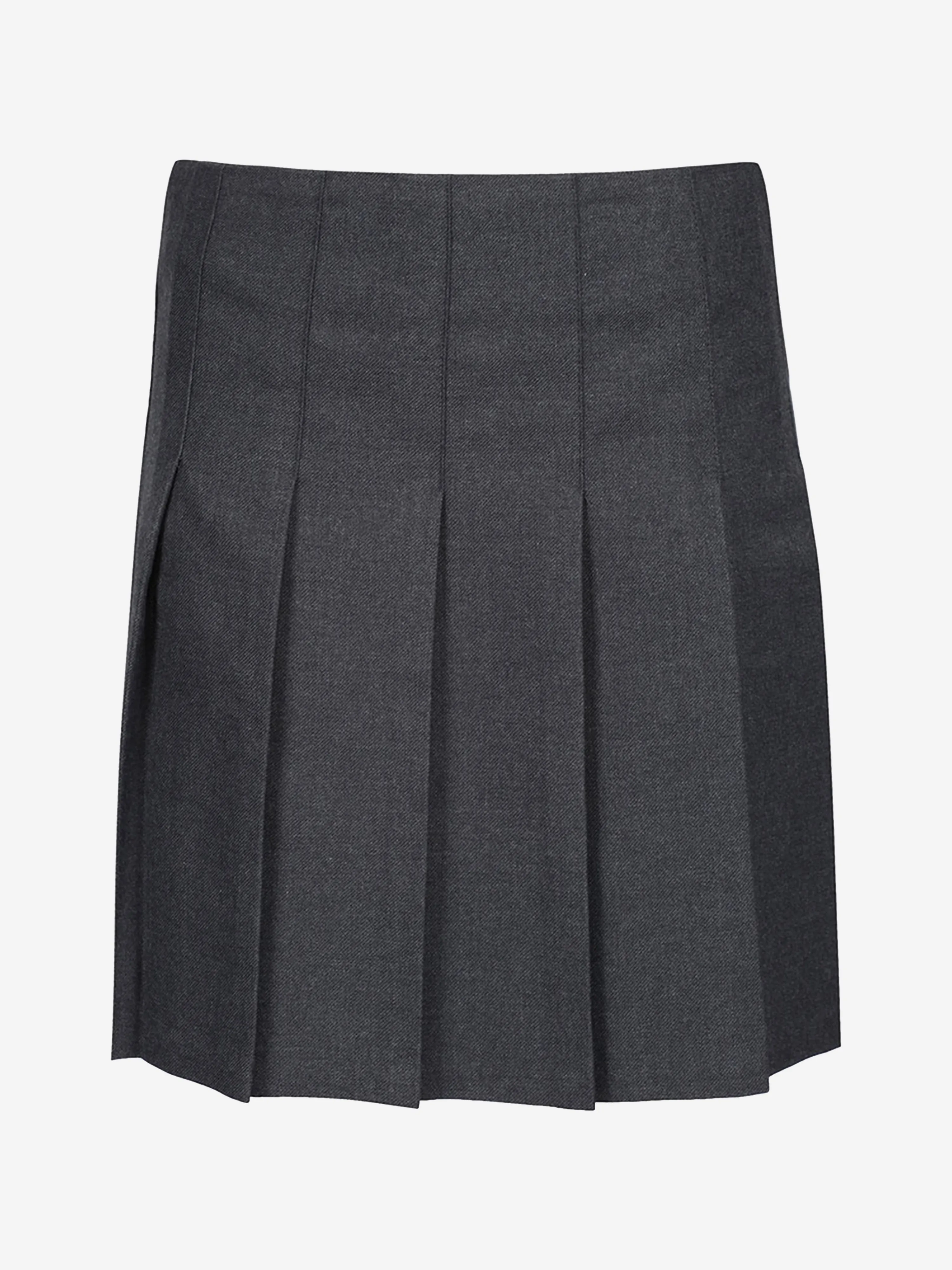 Zeco Girls School Junior Stitch Down Pleat Skirt in Grey