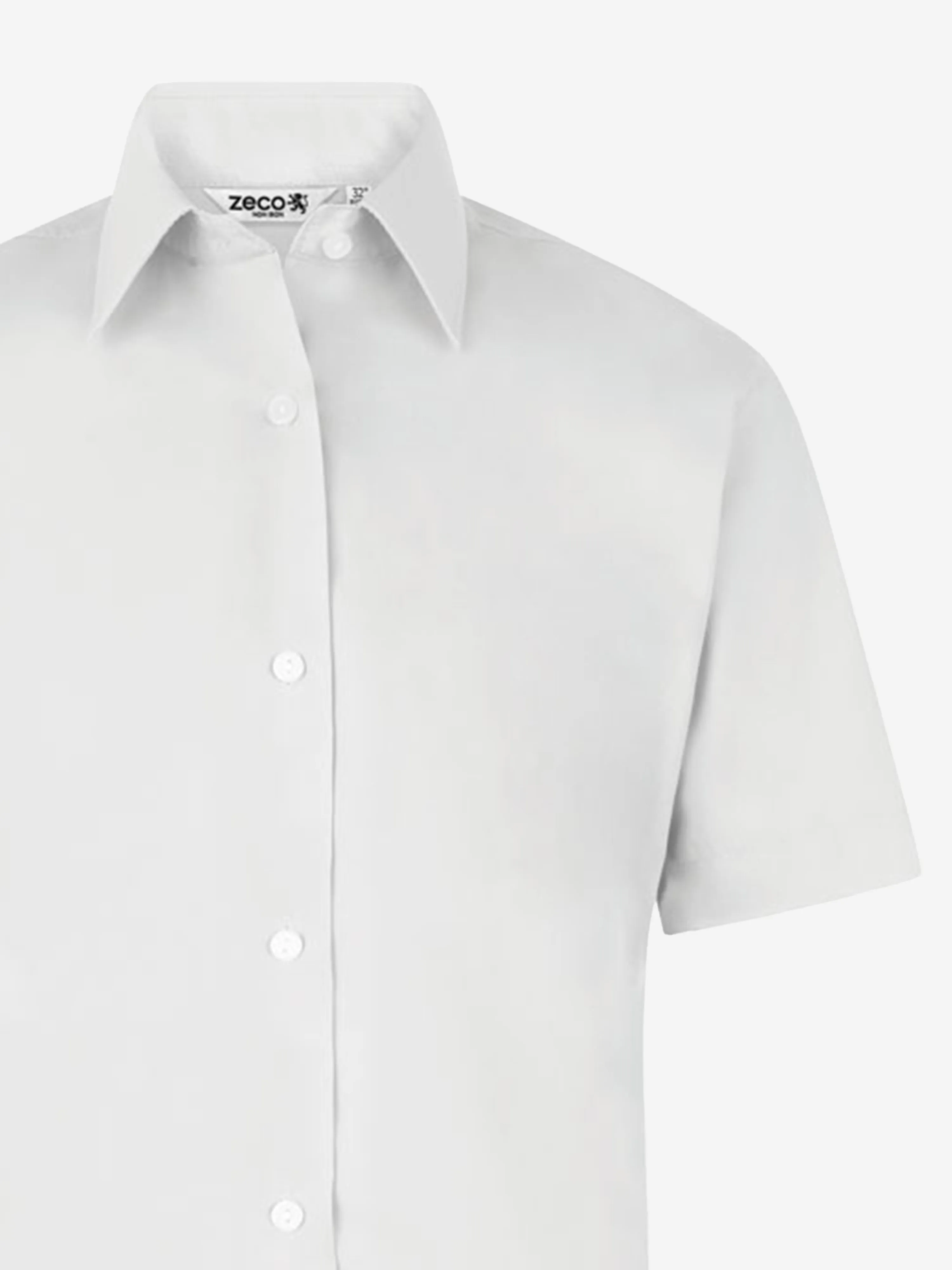 Zeco Girls School Short Sleeve Blouse Twin Pack in White