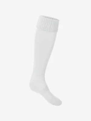 Zeco Kids School Football Socks in White