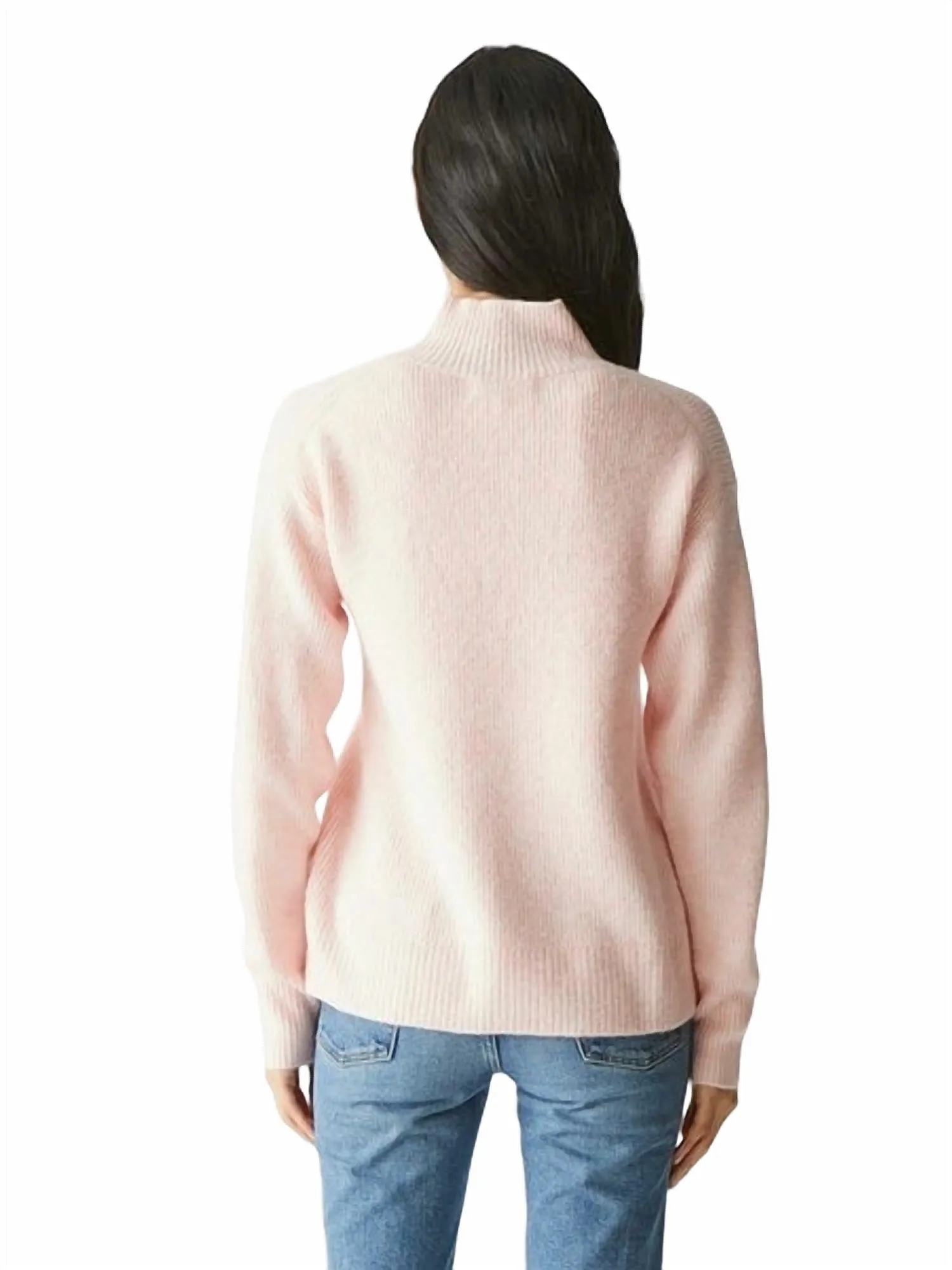 Zion Mock Neck Pullover In Pink