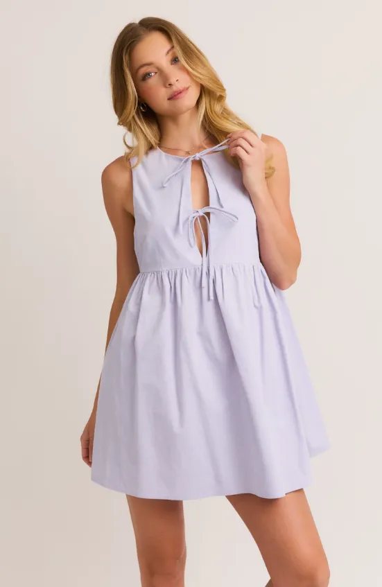 Zuri Tie Detail Sleeveless Baby Mini Dress